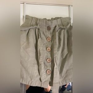 Green Skirt with Buttons